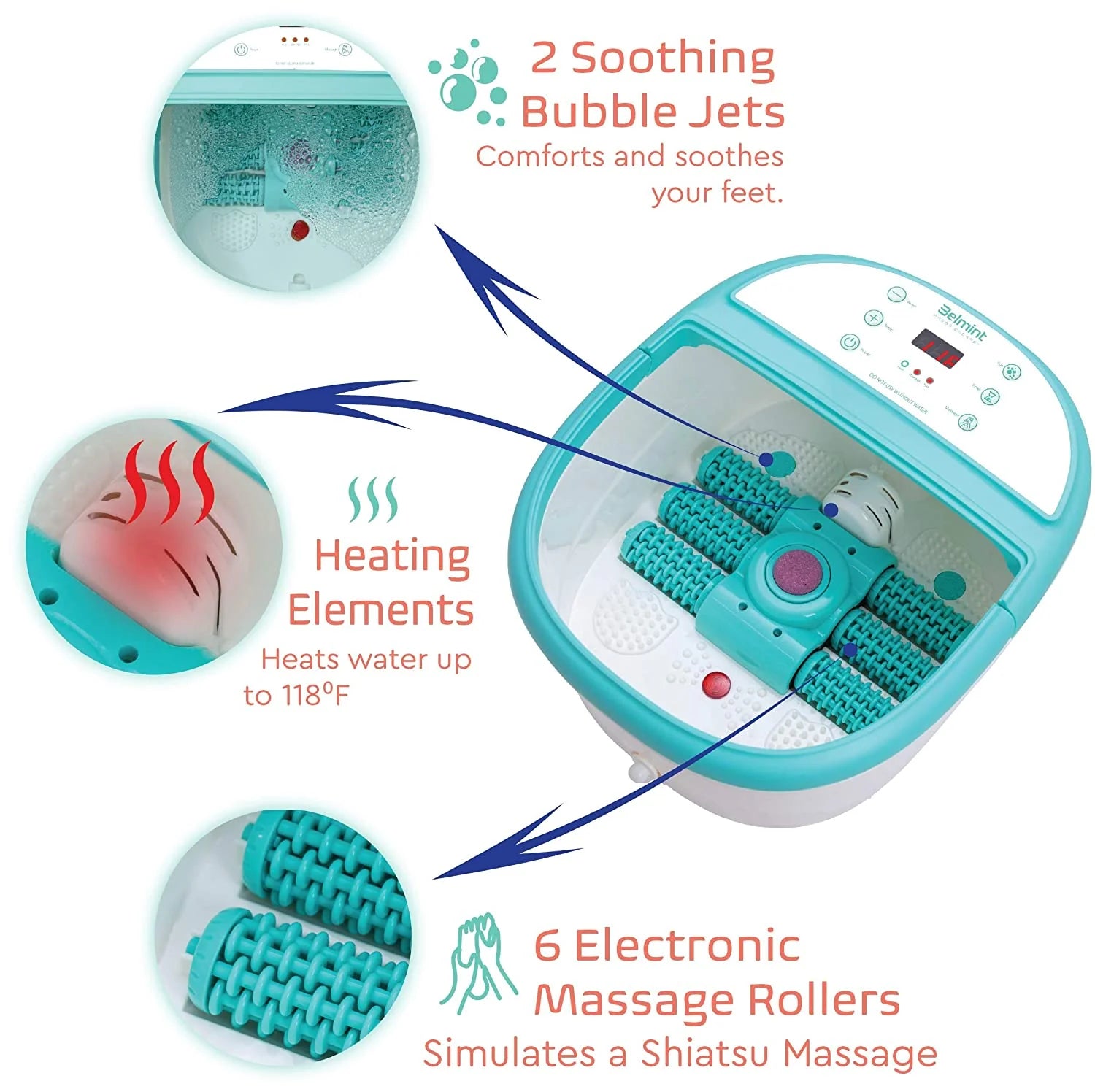 Deluxe Portable Foot Massager and Spa - Open Box