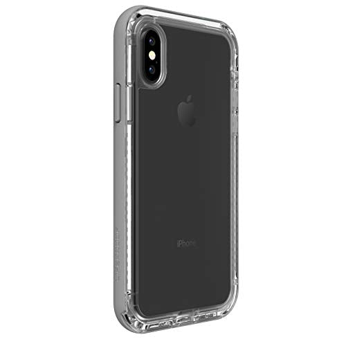 LifeProof Next for iPhone X Case (Beach Pebble (Clear/Sleet Gray)) - Like New