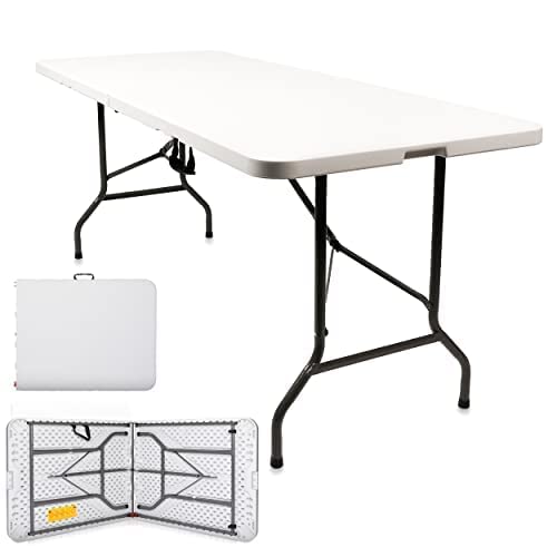Sorfey Portable Folding Table 5-Foot X 28 inch Plastic Indoor & Outdoor for Picnic, BBQ, Party, - Like New