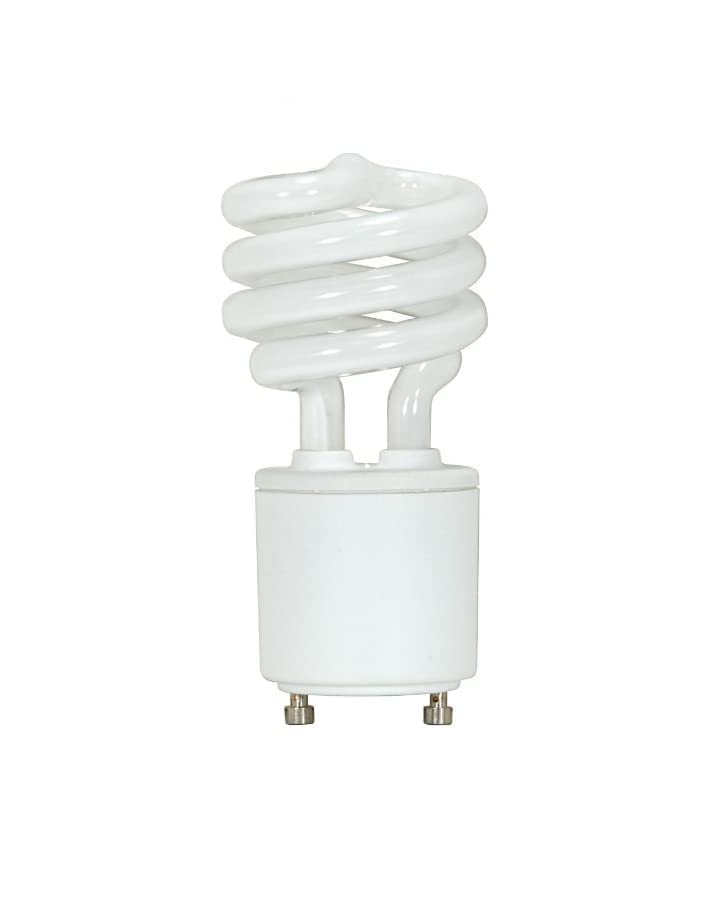 (2-Pack) Satco S8201 9-Watt 2700K GU24 Base Mini Spiral Compact Fluorescent Lamp, 40W Equal  - Very Good