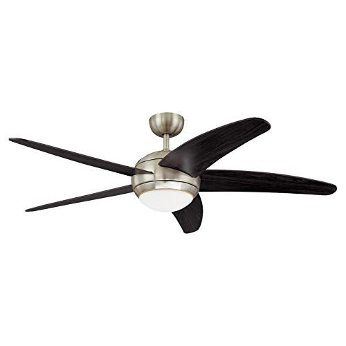 Ciata Lighting 52 Inch 5 Blade Bendan Indoor Ceiling Fan with Dimmable LED Light Fixture in Opal Frosted Glass and Remote Control  - Like New