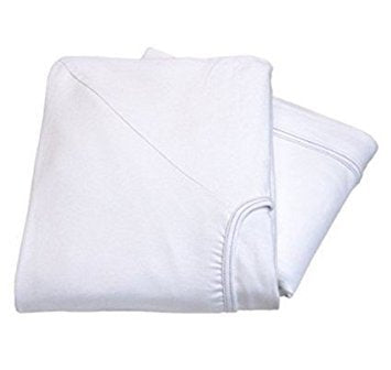 White Classic Fitted Hospital Bed Sheets, Jersey Knit Sheets, - Like New