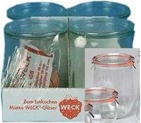 Weck Set of 4 Tulip Jars 1 L - Like New