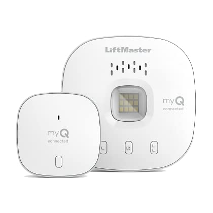 Liftmaster myQ Smart Garage Control - Wireless Garage Hub and Sensor with WiFi & Bluetooth - Smartphone Controlled, 821LMC-S, White - Like New
