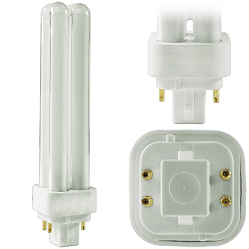 (4 Pack) PLC-18W 841, 4 Pin G24q-2, 18 Watt Double Tube, Compact Fluorescent Light Bulb, Replaces Sylvania 20668 and PL-C 18W/841/4P/ALTO - Acceptable
