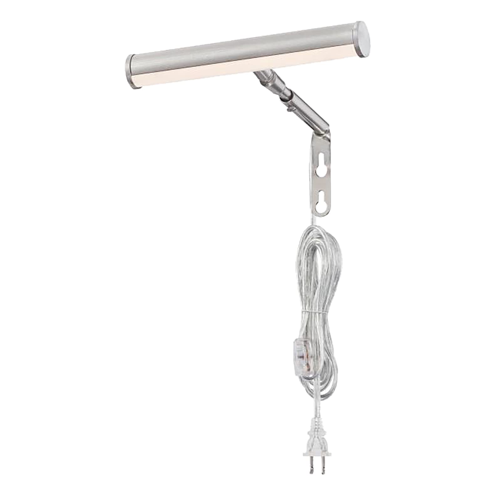 Ciata Picture Light, Picture Frame Light, 7-Inches Integrated LED Art Light, 3000K, 2 Watt (40W Eqv) Metal Picture Lights for Wall, Artwork Light with in-line On/Off Switch in Brushed Nickel Finish  - Good