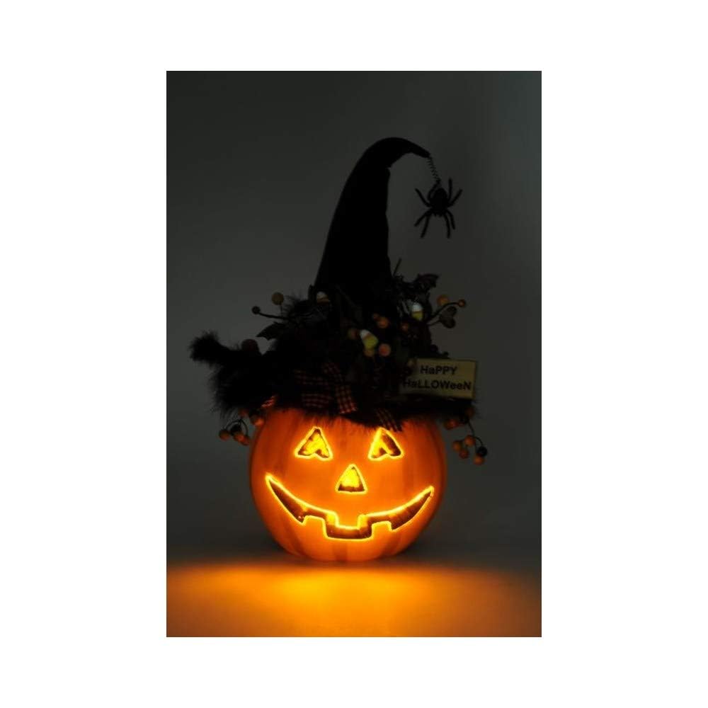 Karen Didion Lighted Fiber Optic Pumpkin Decor, 22 Inches, HA016 - Like New
