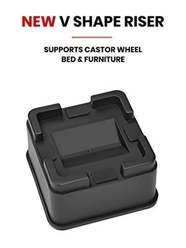 iPrimio Round Bed & Furniture Riser – 2 Inch Lift and Supports Over 5,000 Pounds – Anti Skid Foam Grip Pad for Castor Prevents Bed Rolling - for Beds, Couch, Desk, Tables, Chairs - Very Good