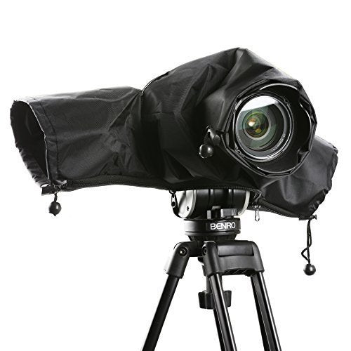 Movo CRC01 Waterproof Nylon Camera Rain Cover with Enclosed Hand Sleeves Compatible with Canon EOS, Nikon, Sony, Olympus, Pentax and Panasonic DSLR Cameras - Like New