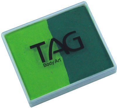TAG Face and Body Paint - Split Cake 50g - Light Green and Medium Green  - Like New