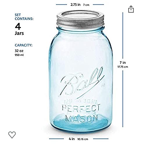 Ball Regular Mouth Collection Jar 1 qt. 4 pk - Like New