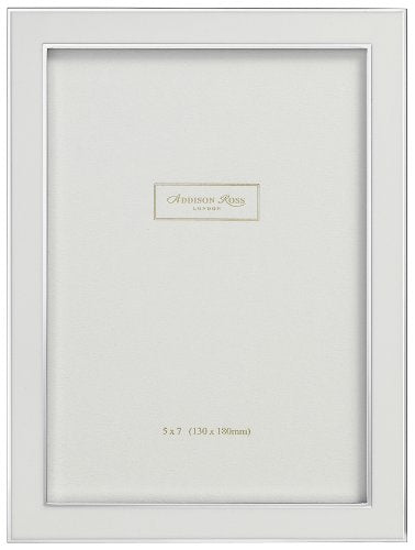 Addison Ross, Contemporary Photo Frame, 4x6, White Enamel, 4 x 6 Inches - Acceptable