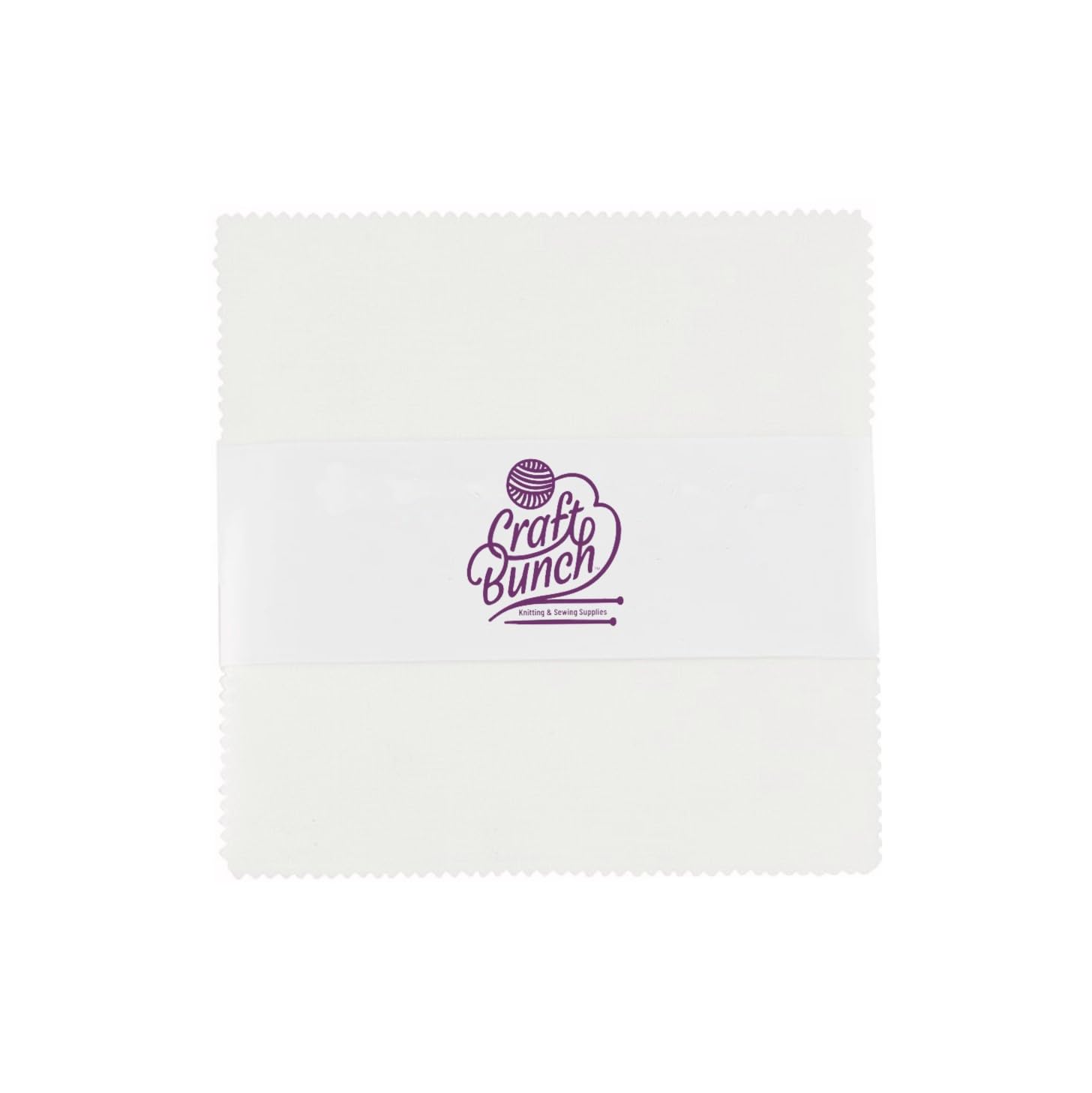 Craft Bunch - 10 inch Layer Cake for Quilting - 42 Precut Cotton Fabric Squares (White) - Like New