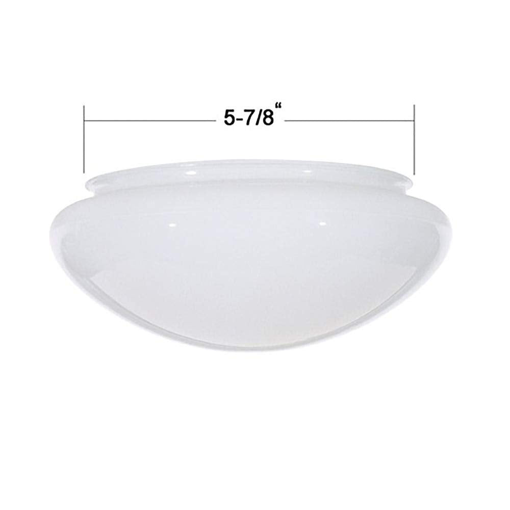 7.5-Inch White Mushroom Glass Shade - 5-7/8-Inch Fitter Opening - Like New