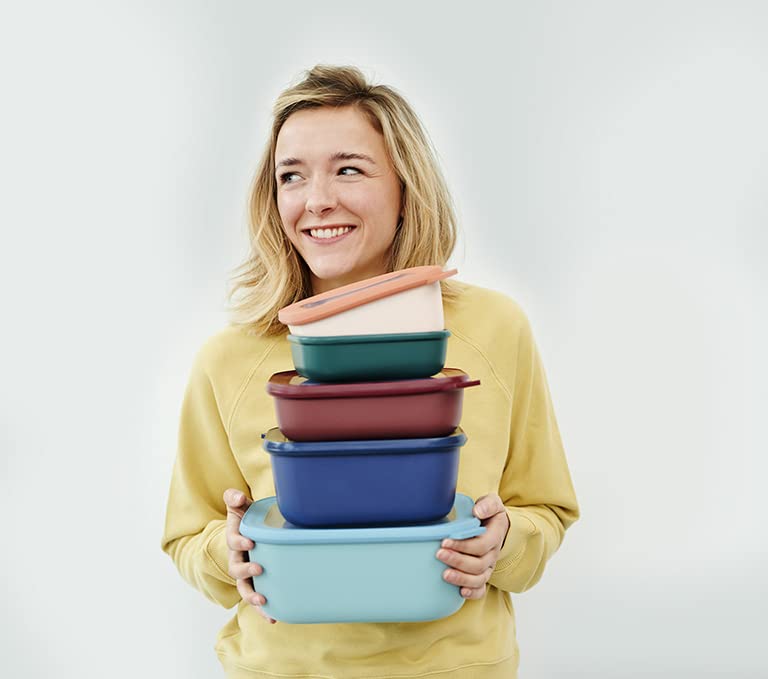 Mepal Cirqula Multi Bowl Rectangular 750 ml Nordic Blue-Food Storage Box-Stackable-Dishwasher Safe - Like New