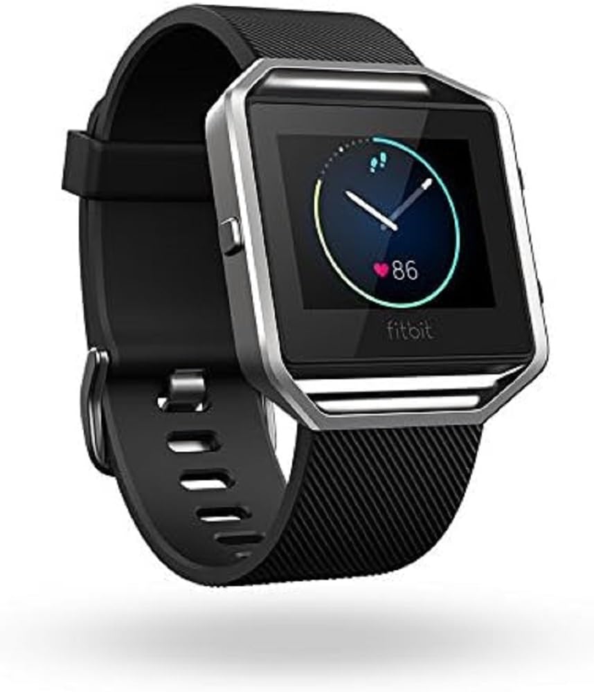 Fitbit Blaze Smart Fitness Watch,Time Display Black, Silver, Large (6.7 - 8.1 Inch) - Like New