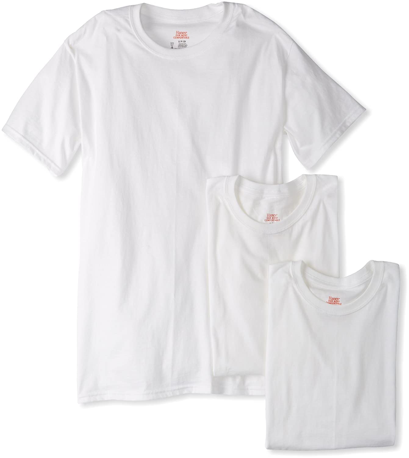 Hanes Men's Control Crew Neck Undershirt-Multiple Packs Available