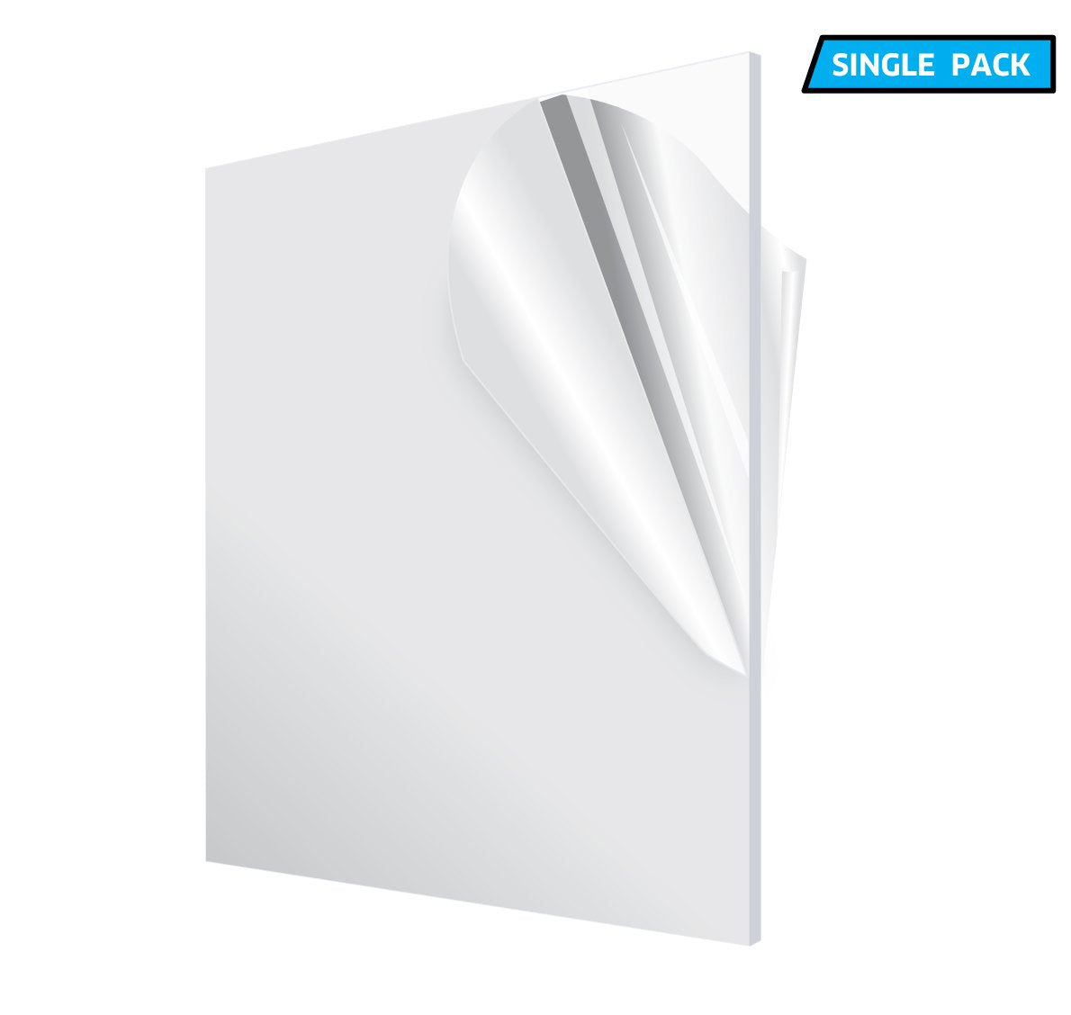 AdirOffice Acrylic Plexiglass Sheet 12��x12�� 1/8'' Thick - Transparent, Plastic Sheeting - Durable, Water Resistant & Weatherproof - Multipurpose & Ideal for Countless Uses, Clear Product Name - Like New