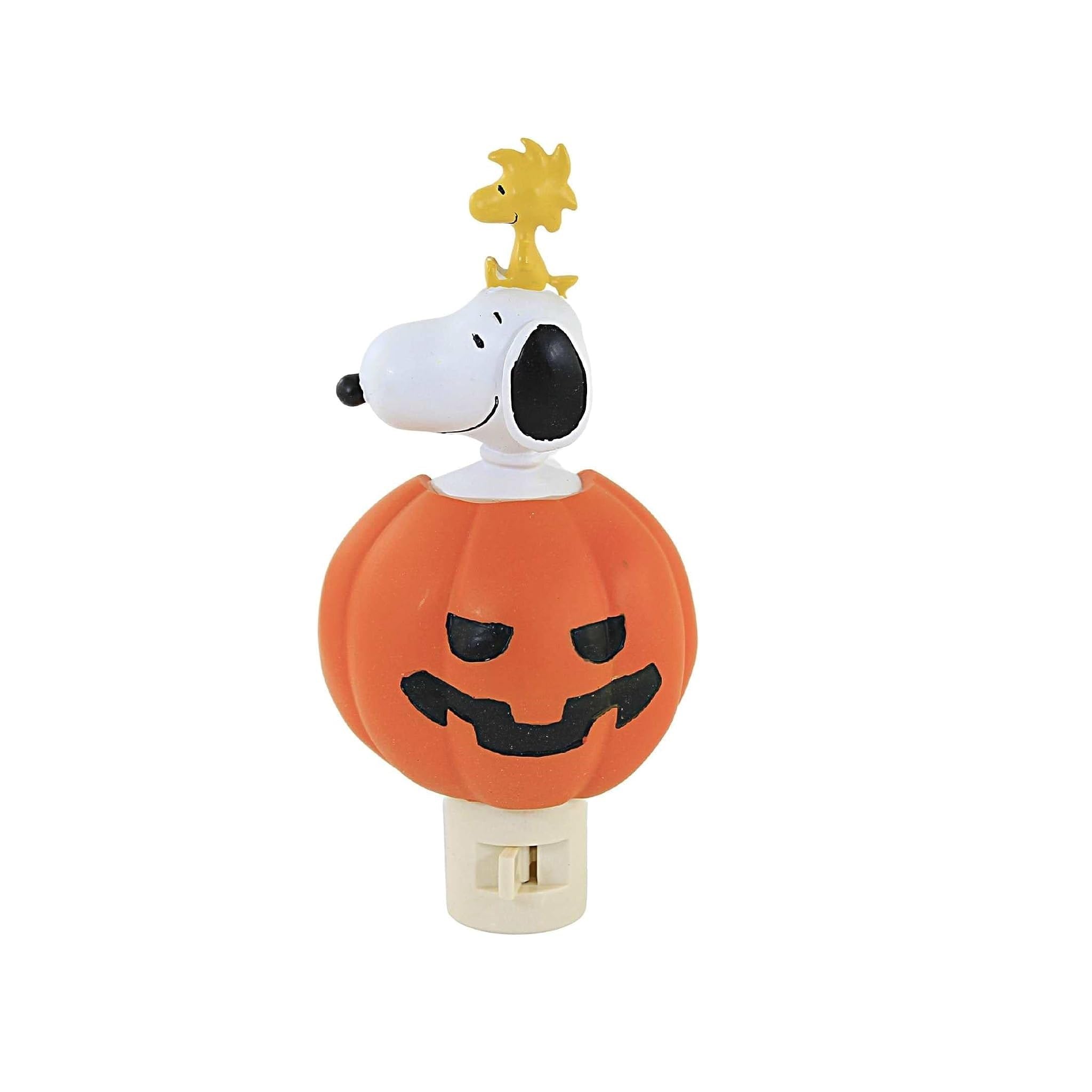 Roman Snoopy in Jack-O-Lantern Swivel Plug Night Light 7 Inch - Like New
