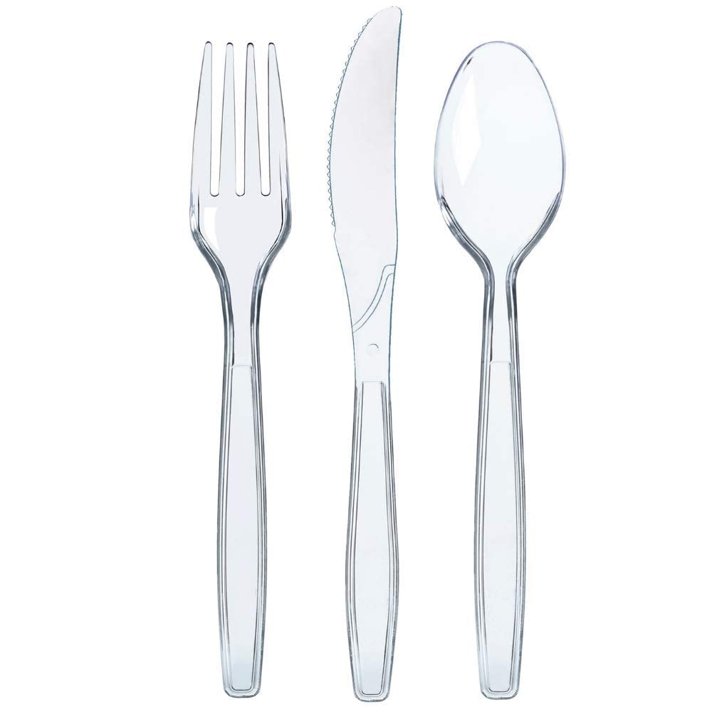 Plastic Silverware Set - Plastic Cutlery Set, Disposable Cutlery Silverware Set  - Like New