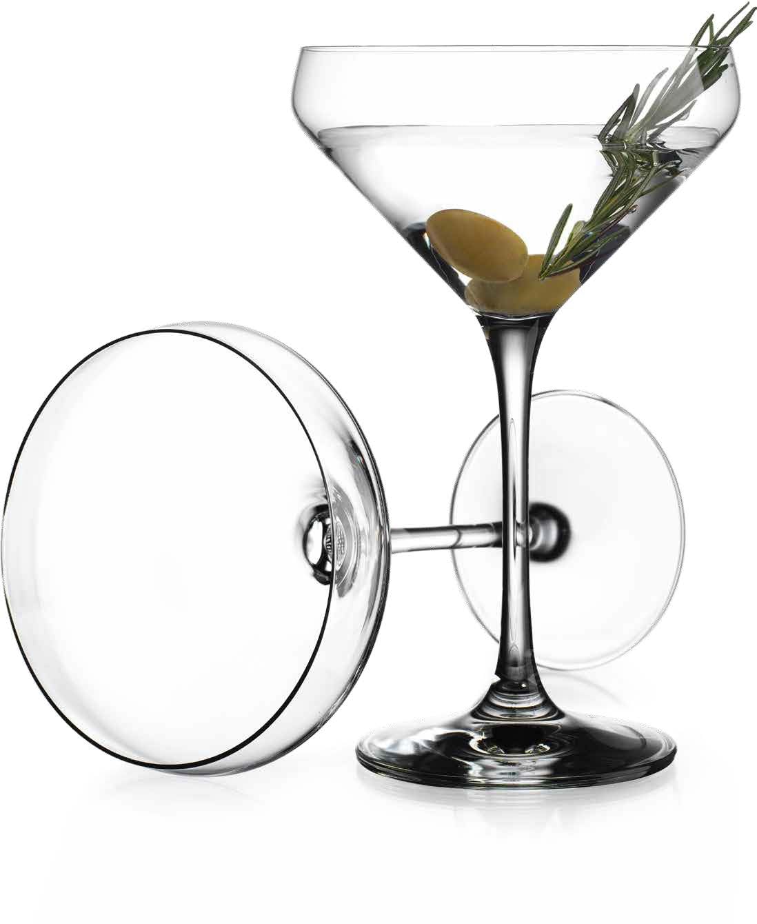 Glaver's Martini Glasses Cocktail Glasses, 10.5 Ounce Stemmed Margarita Glasses, For Bar, Martini, Cosmopolitan, Gimlet and Cocktails. - Dishwasher Safe. - Like New