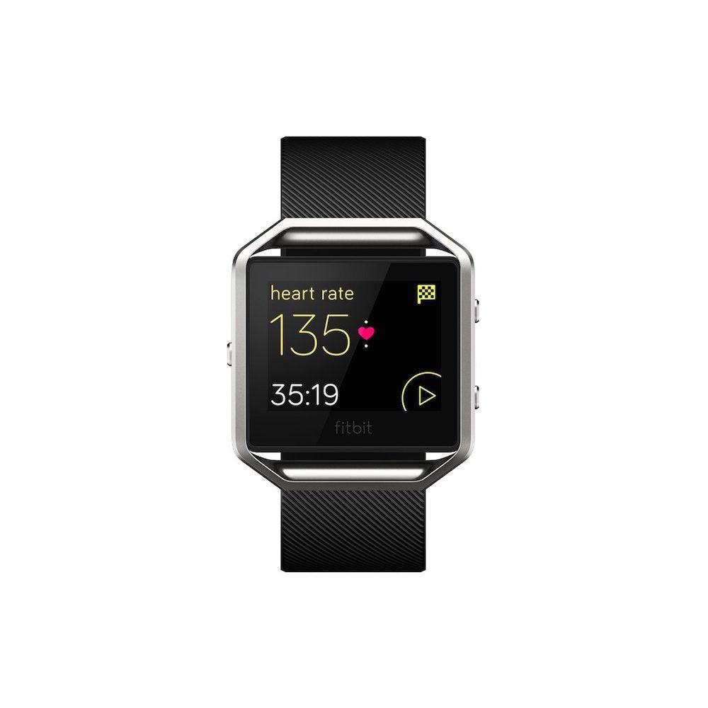 Fitbit Blaze Smart Fitness Watch,Time Display Black, Silver, Large (6.7 - 8.1 Inch) - Like New