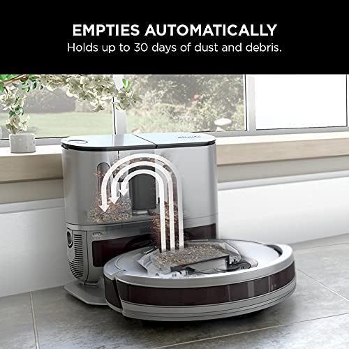 Shark AV1010AE IQ Robot Vacuum with XL Self-Empty Base, Bagless, 45-Day Capacity, Advanced Navigation, Alexa & Wi-Fi, Multi-Surface Brushroll, for Pets, Dander & Dust, Carpet & Hard Floor - Acceptable