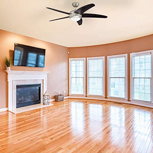 Ciata Lighting 52 Inch 5 Blade Bendan Indoor Ceiling Fan with Dimmable LED Light Fixture in Opal Frosted Glass and Remote Control  - Like New