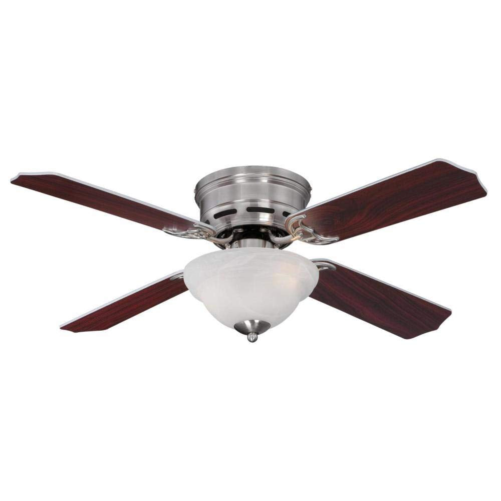 Ciata Lighting Hadley 42-Inch Indoor Ceiling Fan with Dimmable LED Light Fixture in White Alabaster Glass Bowl with Reversible Blades  - Like New