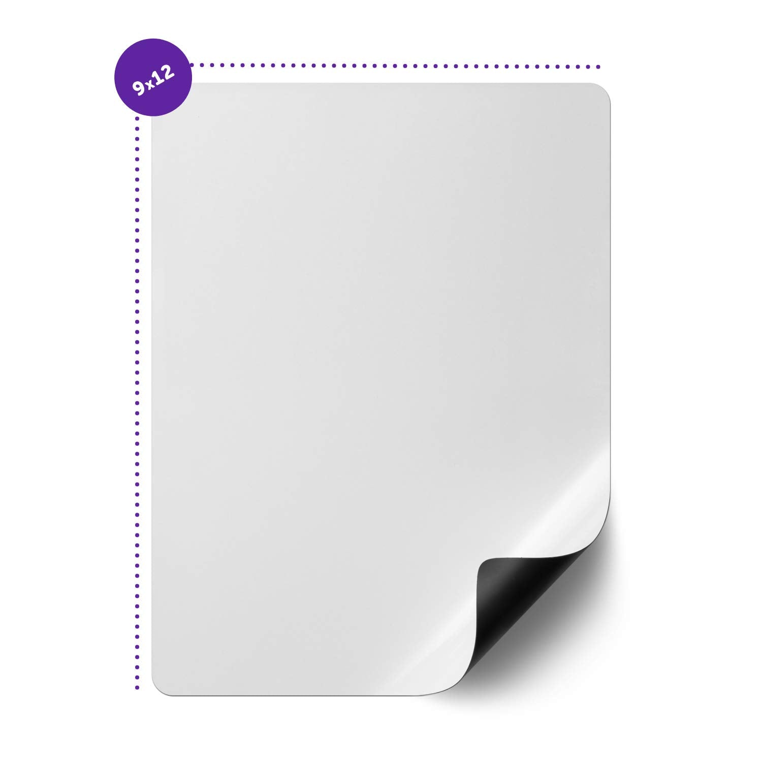 kedudes Magnetic Dry Erase Whiteboard Sheet 17" x 11" with a Set of 6 Markers - Like New