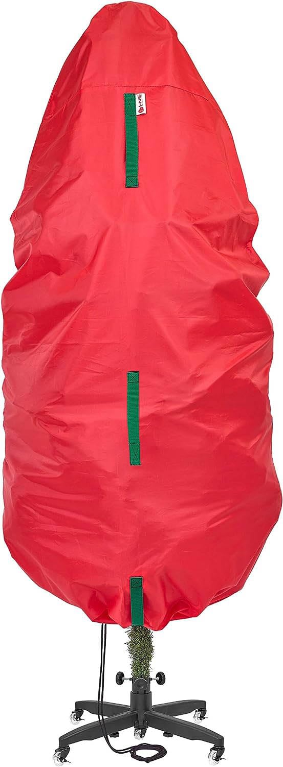 Upright Christmas Tree Storage Bag - Holiday Tree Cover for Christmas Trees or Topiary Trees - Durable, Lightweight, Convenient, Vertical Xmas Storage Bag - Like New