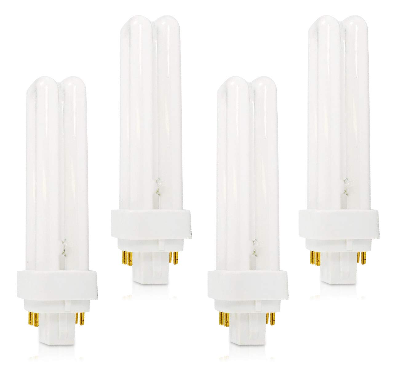 (4 Pack) PLC-13W 827, 4 Pin G24q-1, 13 Watt Double Tube, Compact Fluorescent Light Bulb, Replaces Philips 38325-7 and Sylvania 20682 - Like New
