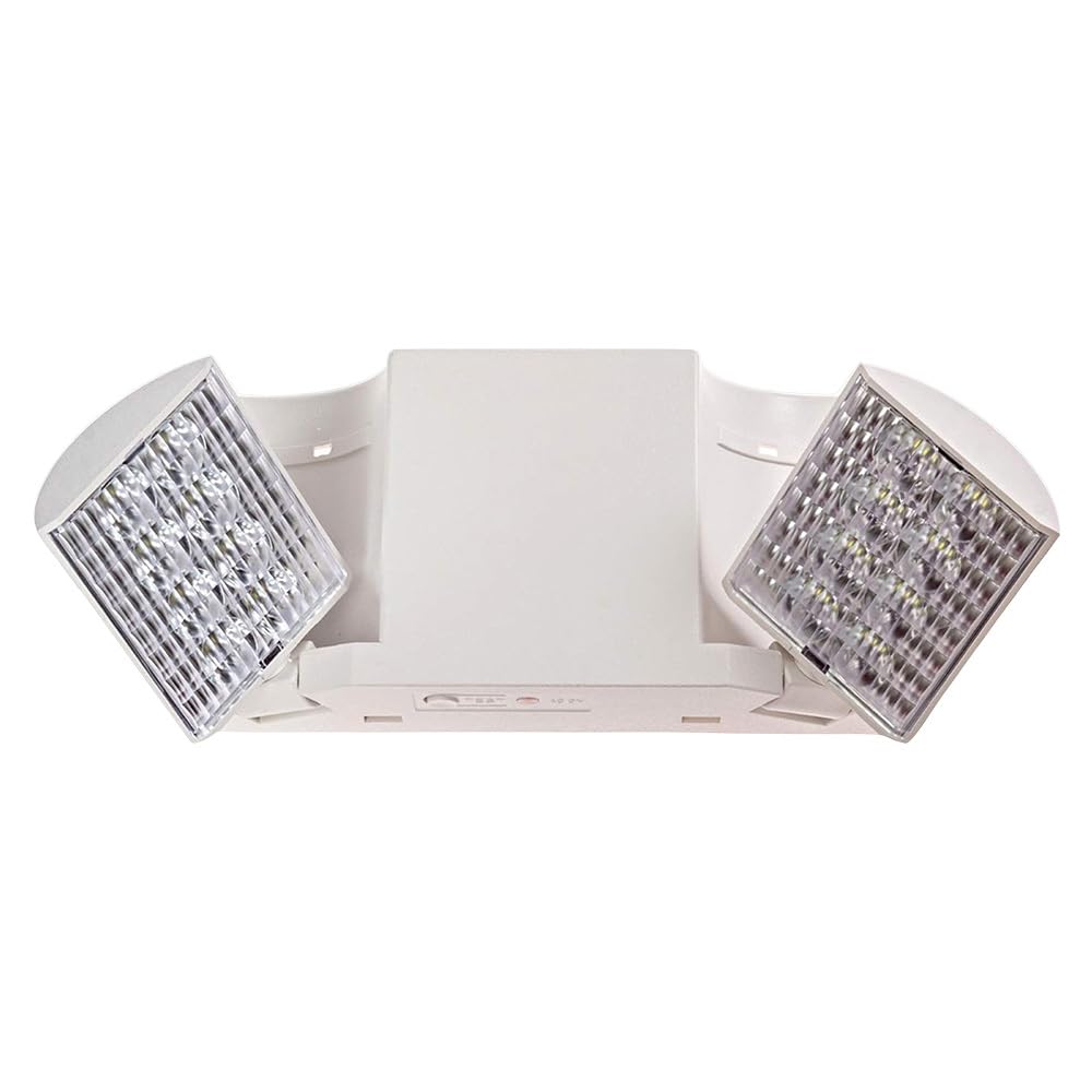 Ciata Led Emergency Lights with Battery Backup, for Home Power Failure, Hardwired with Adjustable Heads, Corded Emergency Light, Backup Battery, Emergency Lights for Business, Indoor Emergency Lights  - Like New