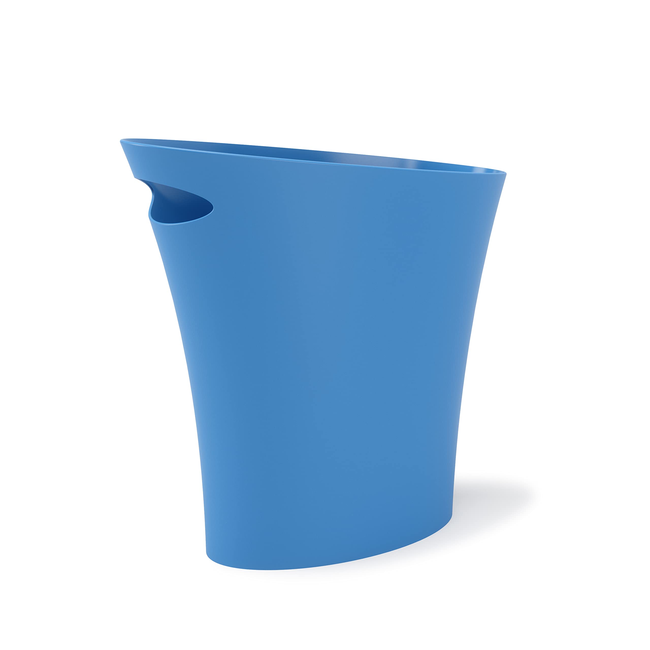 Small Trash Can � Open Top Skinny Garbage Cans for Kitchen, Office, Dorm, Bathroom, etc. � Slim Waste Can for Compact/Tight Spaces � The Perfect Bathroom Trash Can - 2 Gallon Trash Bin - Sky Blue - Like New