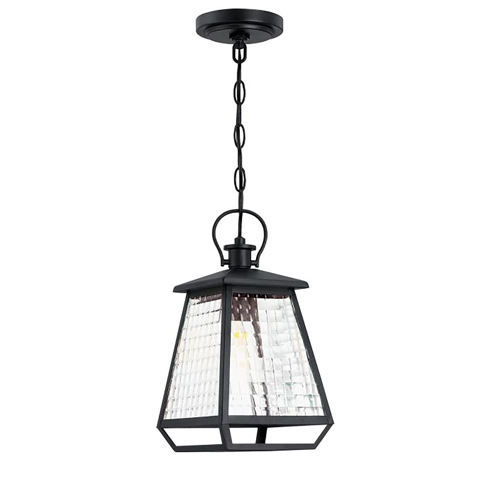 Ciata Lighting One-Light Wall Fixture/Pendant with Clear Waffle Glass - Like New