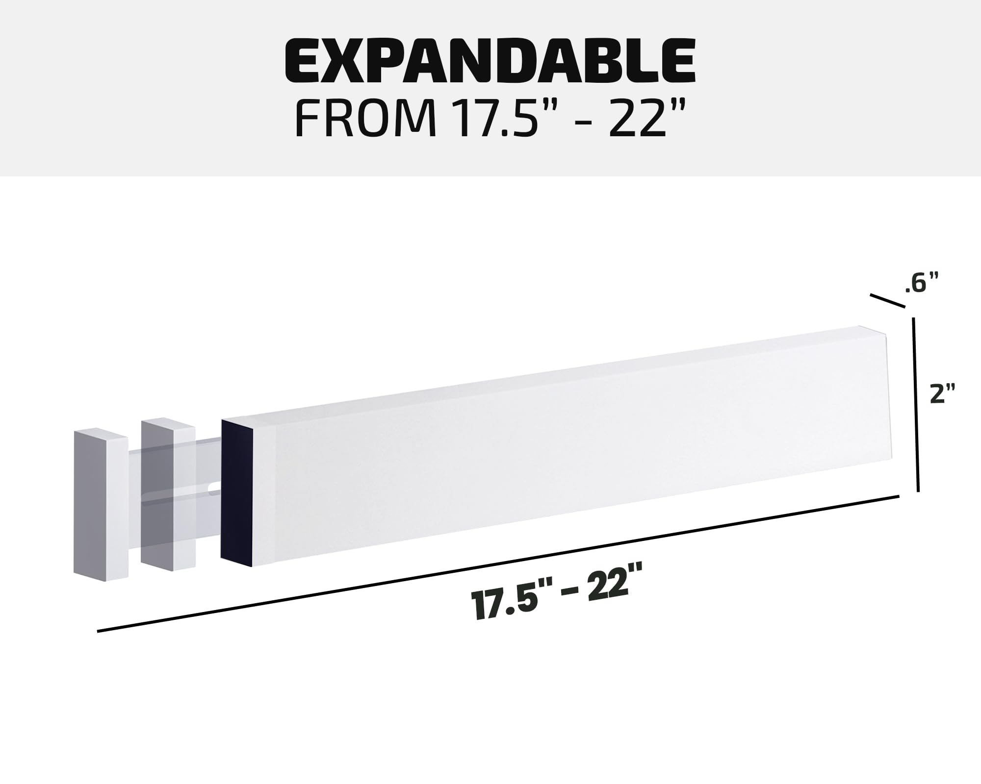 Bamb�si Adjustable Drawer Dividers - Expandable 16" to 22" - Drawer Organizer for Kitchen, Dresser, Bedroom, Bathroom, Clothes Drawer Divider Separators, 4-Pack (White Bamboo) - Like New