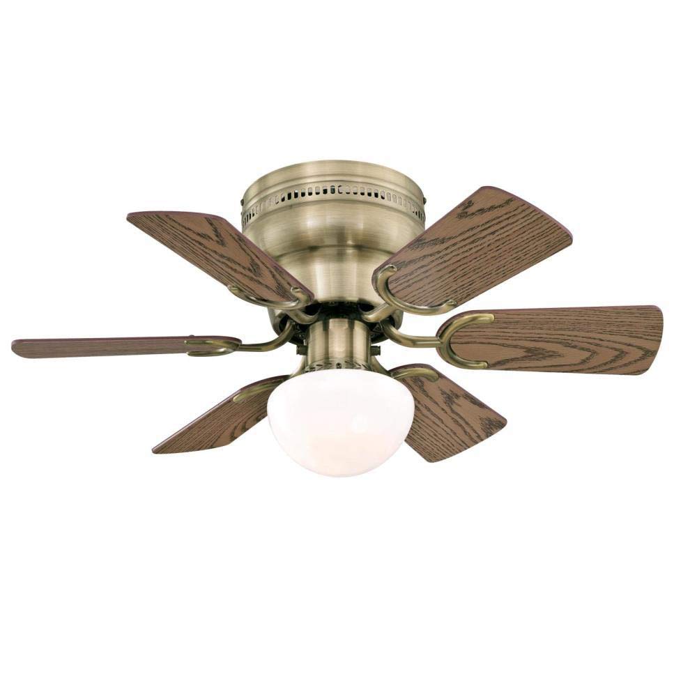 Ciata Lighting Petite 30-Inch Indoor Ceiling Fan with Dimmable LED Light Fixture in Opal Mushroom Glass with Reversible Blades  - Like New