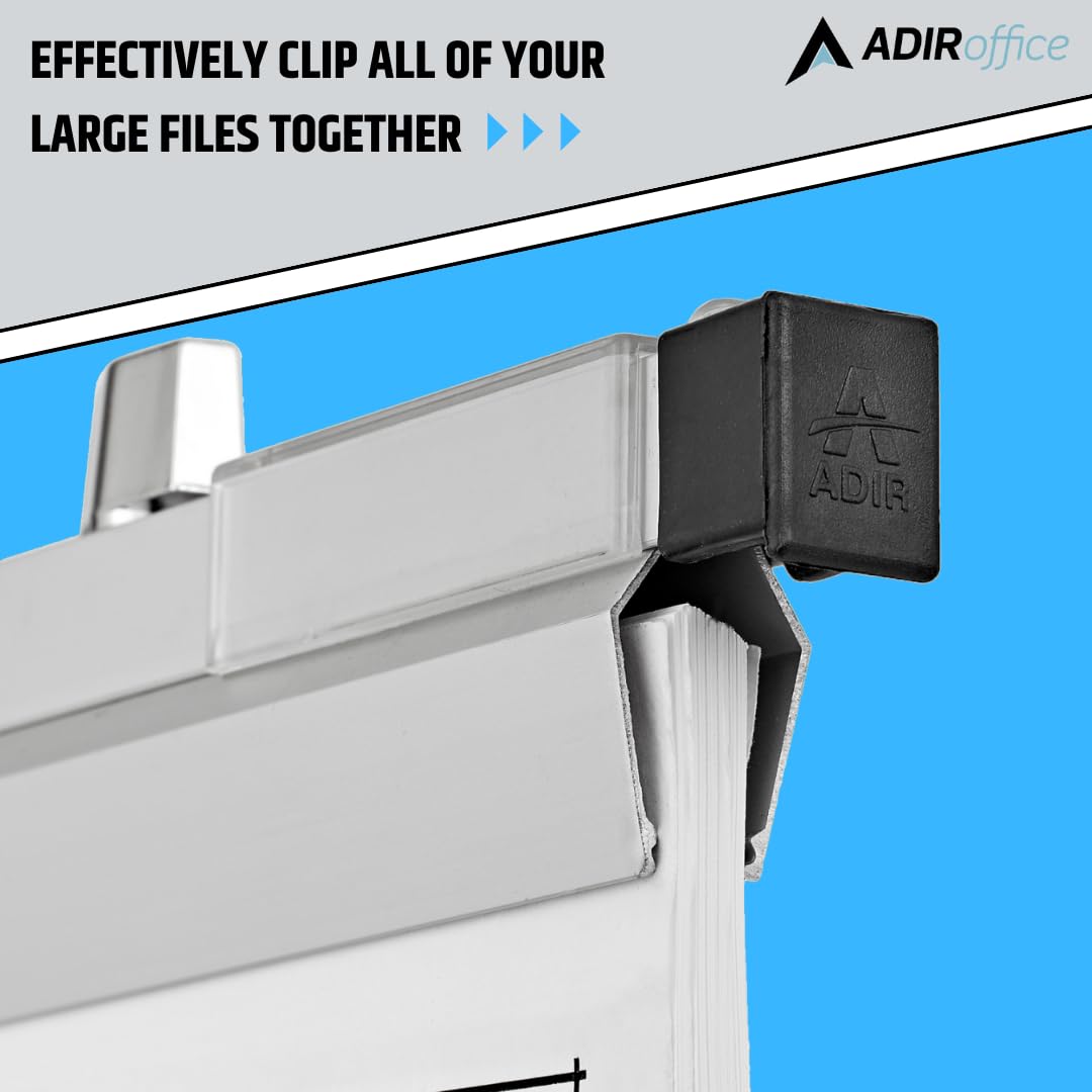 Adir Blueprint Clamp 18" - Blueprint Binding Strips, Architectural Drawing Storage for Poster, Plans & Drawings (Pack of 6) - Like New