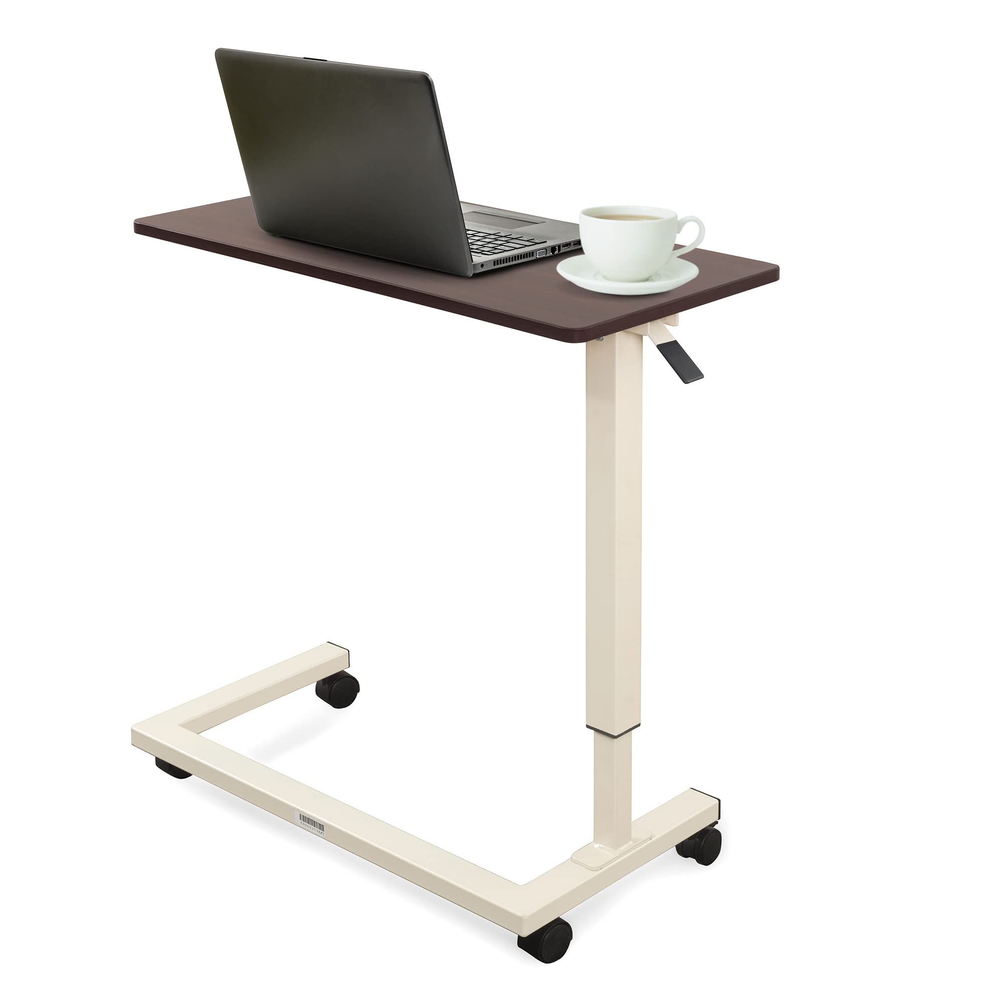 Medacure Hospital Bed Table - Overbed Table with Wheels & Adjustable Height - Food, Laptop, and Reading Overbed Desk - 50lb Capacity Over The Bed Table - Like New