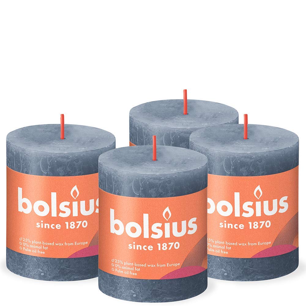 BOLSIUS Rustic Pillar Candle (Pack 4) - Very Good