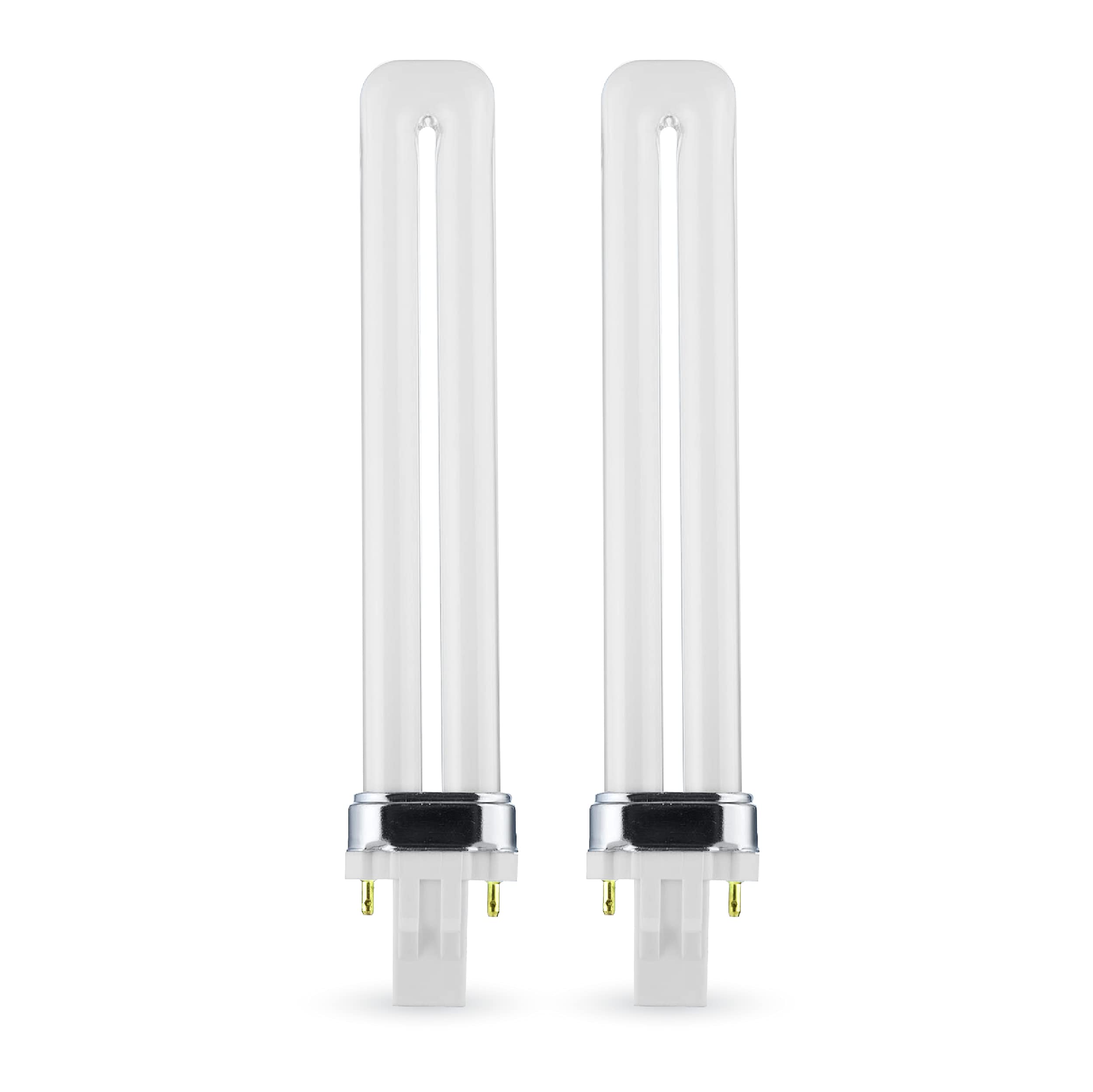 (2 Pack) PL-13W 841, 2 Pin GX23, 13 Watt Single U-Shaped Twin Tube, Compact Fluorescent Light Bulb, Replaces Philips PLS13W41 GX23, Sylvania CF13DS841 GX23  - Like New