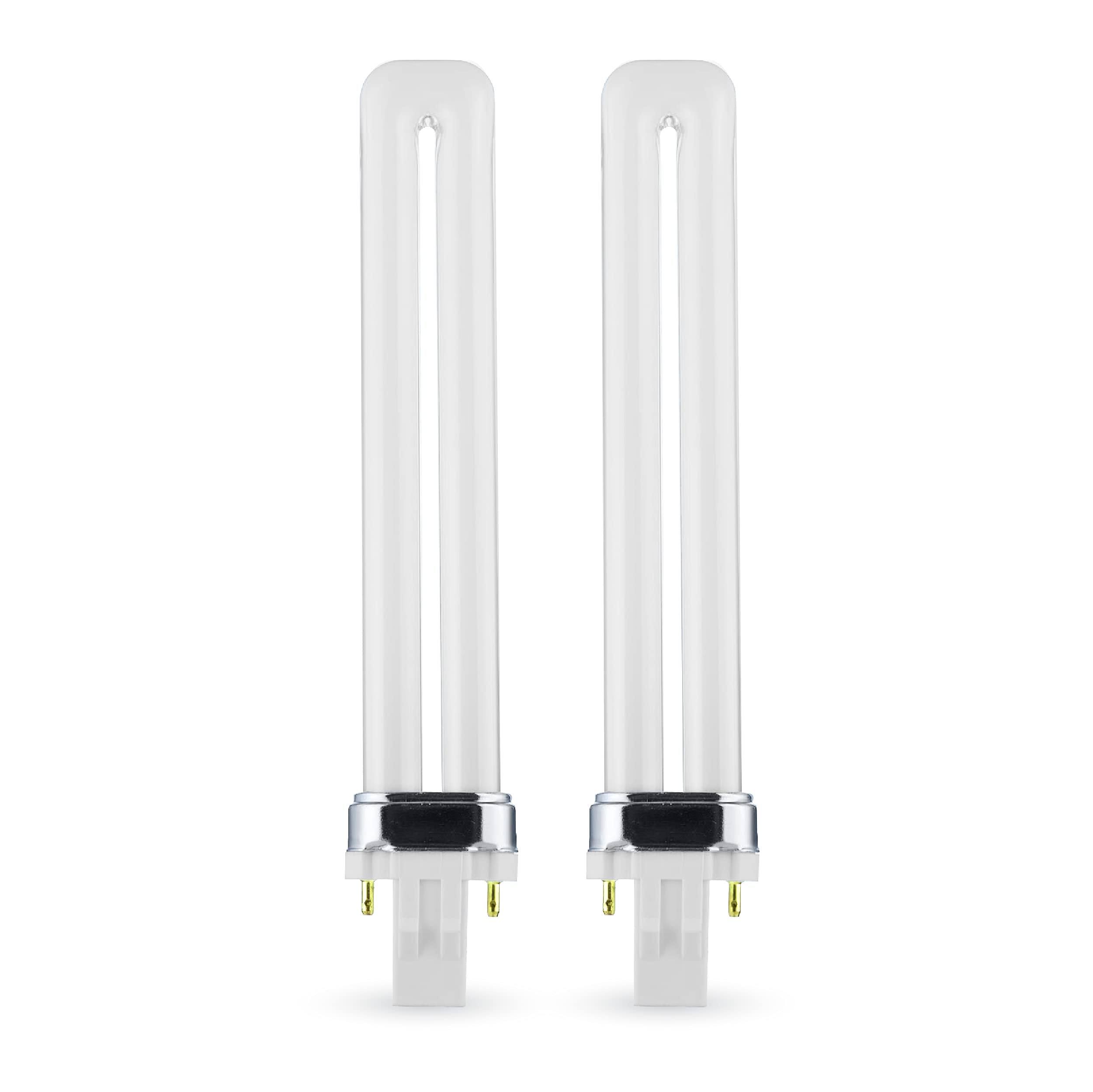 (2 Pack) PL-13W 841, 2 Pin GX23, 13 Watt Single U-Shaped Twin Tube, Compact Fluorescent Light Bulb, Replaces Philips PLS13W41 GX23, Sylvania CF13DS841 GX23 - Acceptable