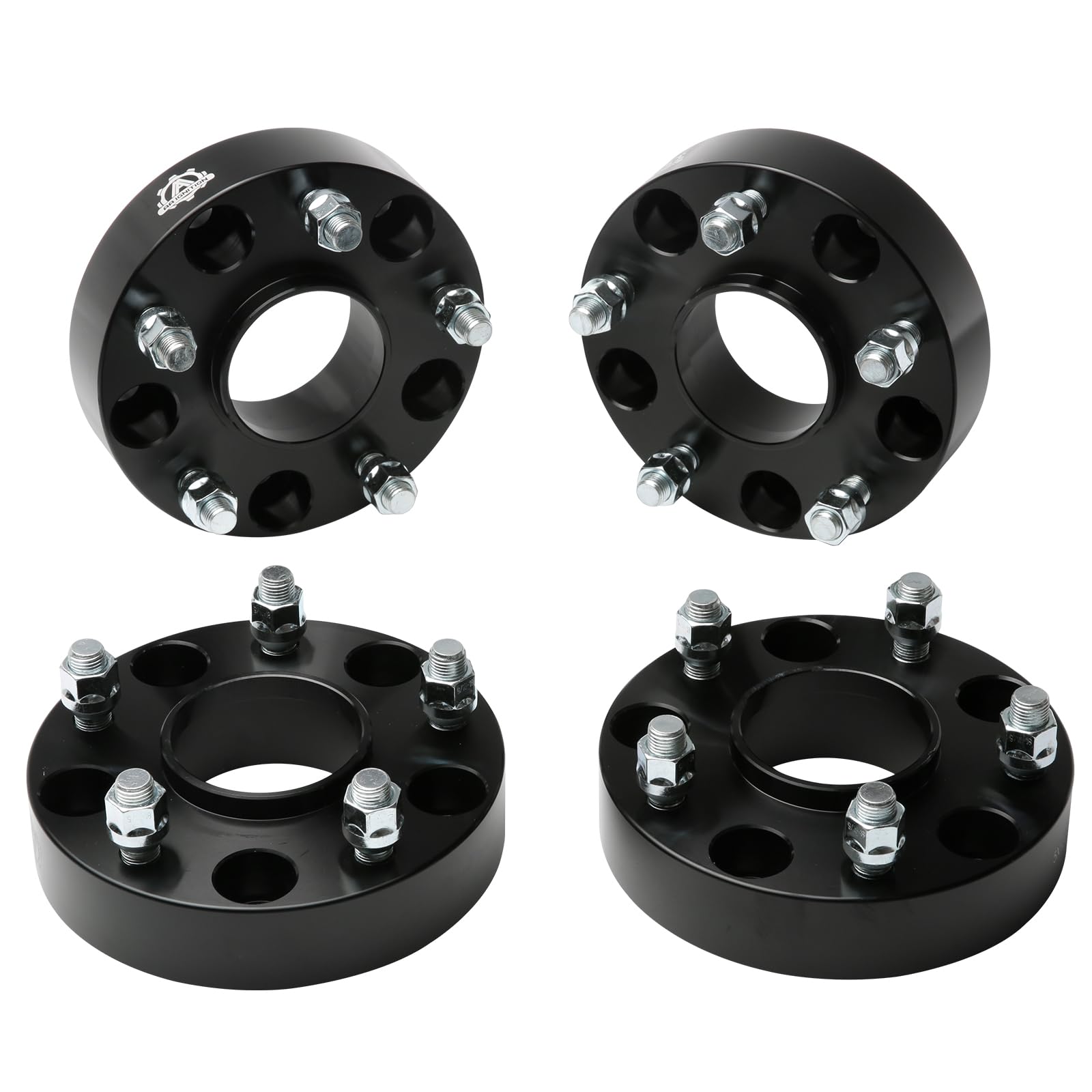 Hubcentric Wheel Spacer Set of 4 Black - 5 Lug 1.5 inches 38mm Real Forged 5x5.5 - Compatible with Chrysler, Dodge Ram 1500 2002-2011, Aspen, Dakota, Durango, 5x139.7mm, 77.8mm Bore, 9/16-18 Studs - Like New