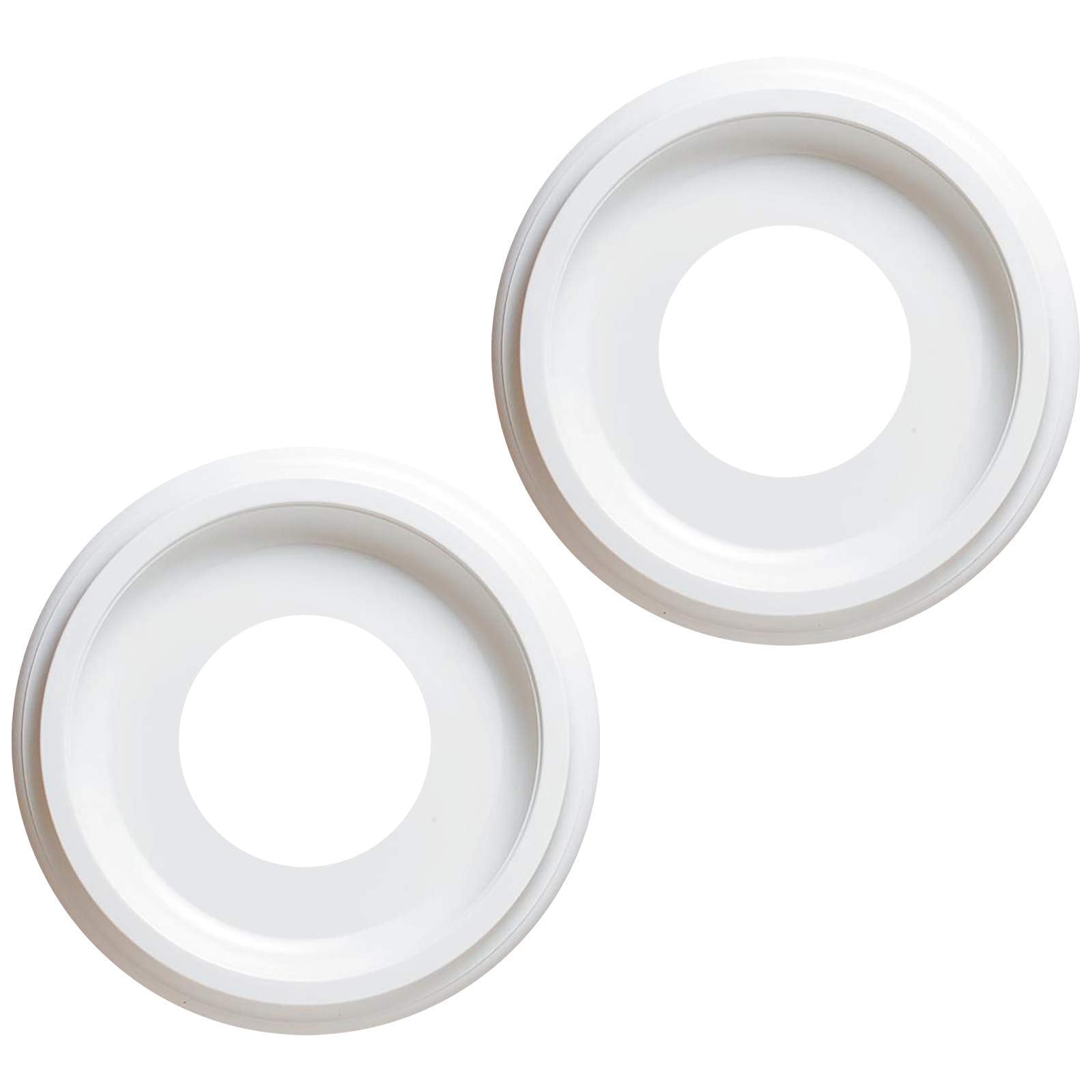 Ciata Lighting Molded Plastic Medallions for Light Fixtures and Ceiling Fans (2 Pack) - Like New
