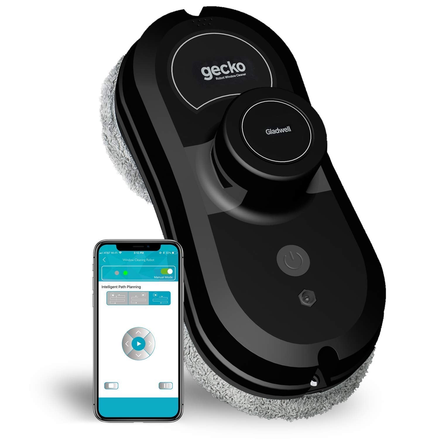 Gladwell, Gecko Robot Window Cleaner, Smart Glass Cleaning Robotic Technology App and Remote, Powered Washer for Table High Windows Ceiling Magnetic Automatic, Outdoor Indoor - Like New