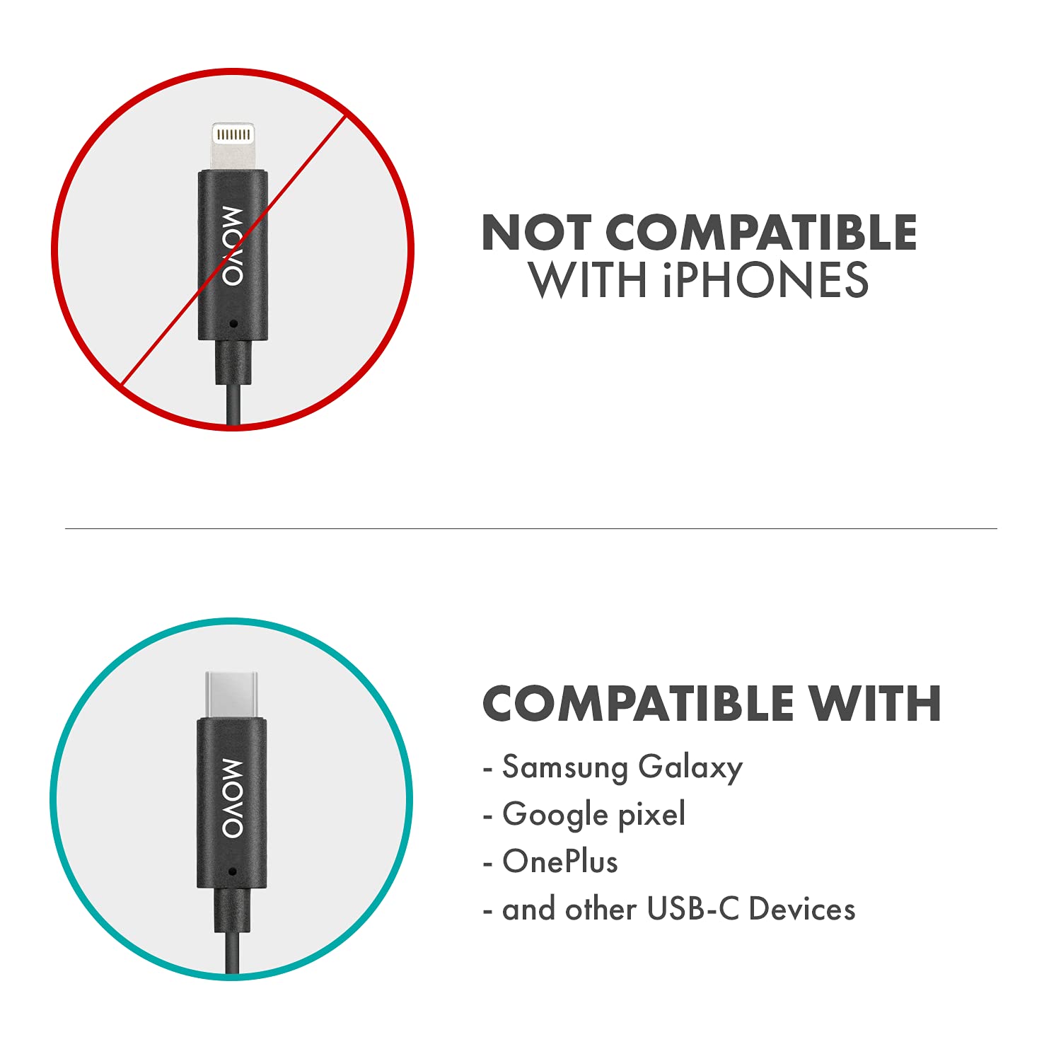 Movo Edge-UC-Duo Wireless Lavalier Microphone System, USB Type-C Compatible, Omnidirectional Lapel Microphones, Dual Channel Select, 1-Year Warranty - Good