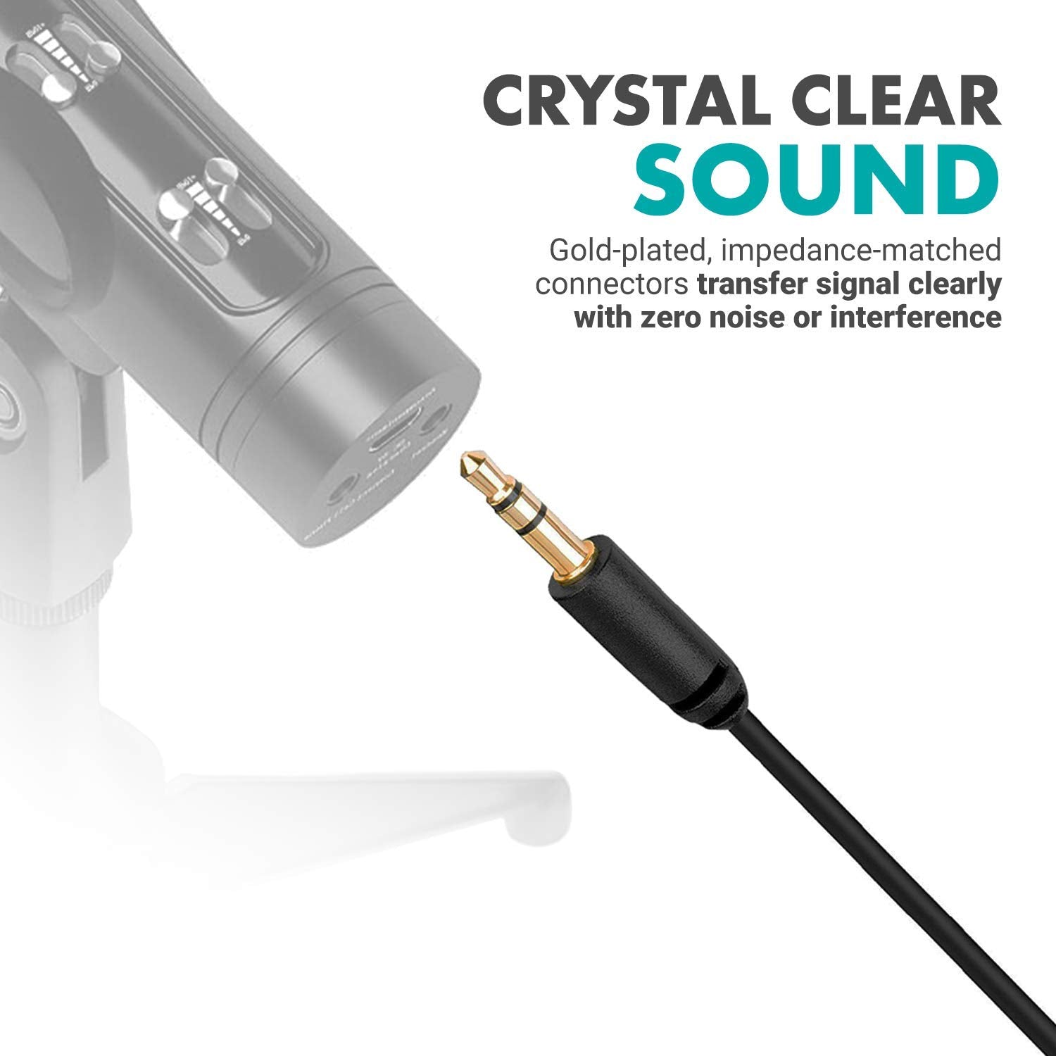 Movo MC6 Dual 3.5mm Male Stereo TRS to TRS Cable - Camera Patch Connects Mics, Audio Mixers to Camera, Recorders (Dual Male 20-Foot Extended TRS Cable) - 3.5mm Audio Cable for Filmmakers and Musicians - Like New