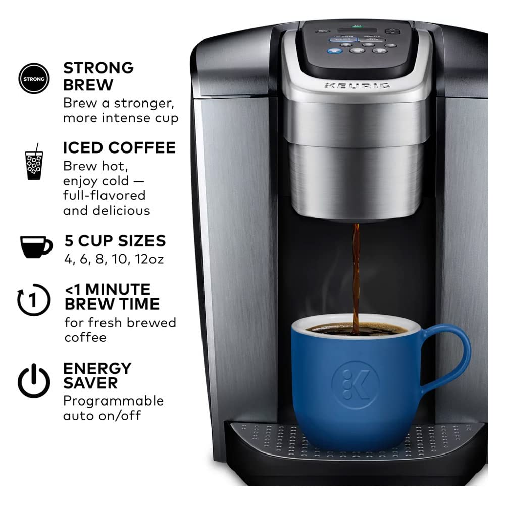 Keurig K-Elite Single Serve K-Cup Pod Programmable Coffeemaker (Brushed Silver) - Acceptable