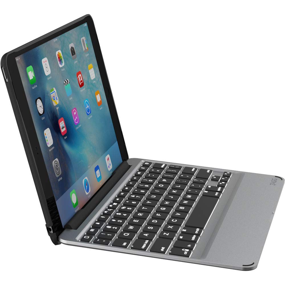 ZAGG Slim Book Ultrathin Case, Hinged with Detachable Bluetooth Keyboard for Apple iPad Pro 9.7 - Black - Very Good