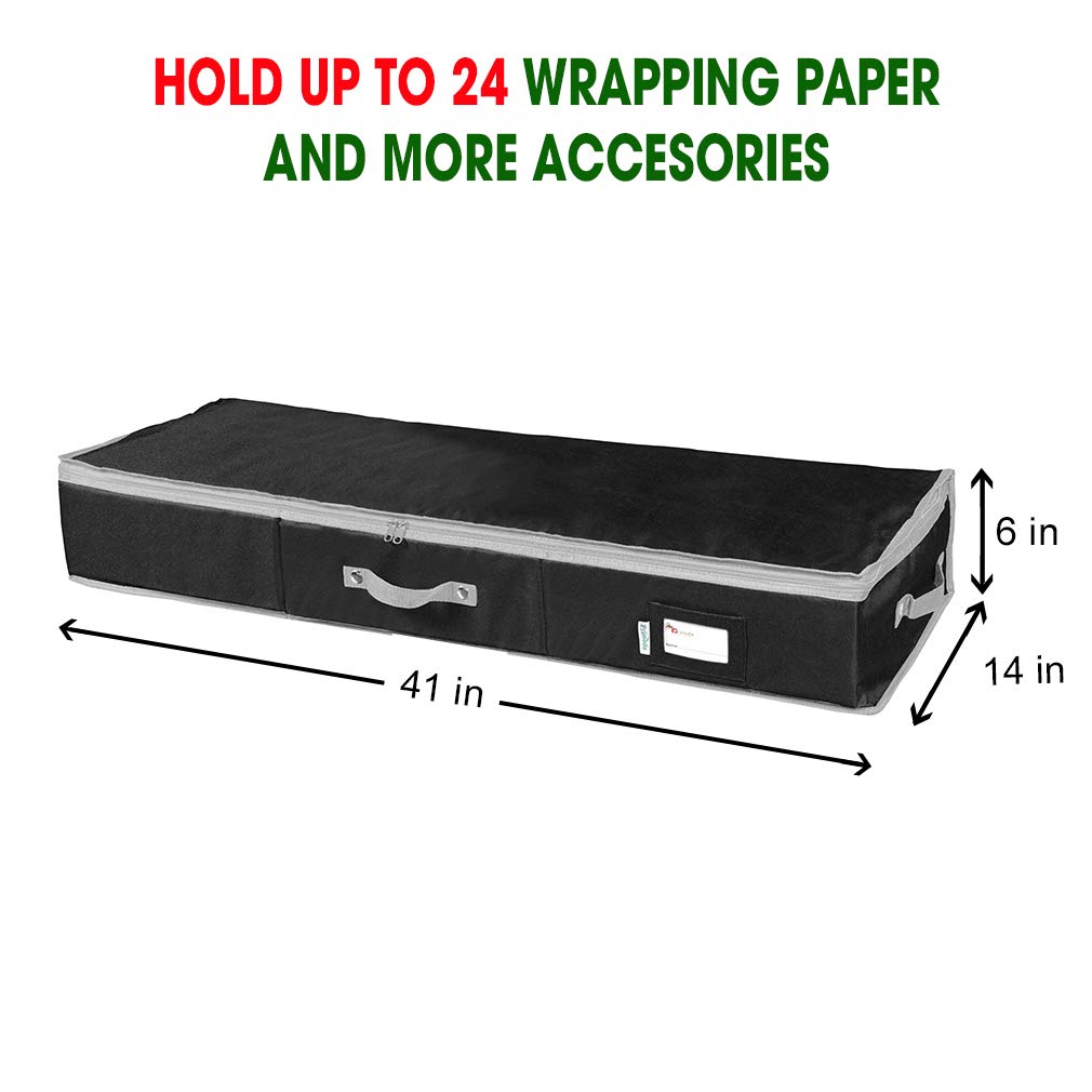 Primode Storage Organizer for 30 Inch Wrapping Paper, Ribbon and Bows, gift wrap storage bag